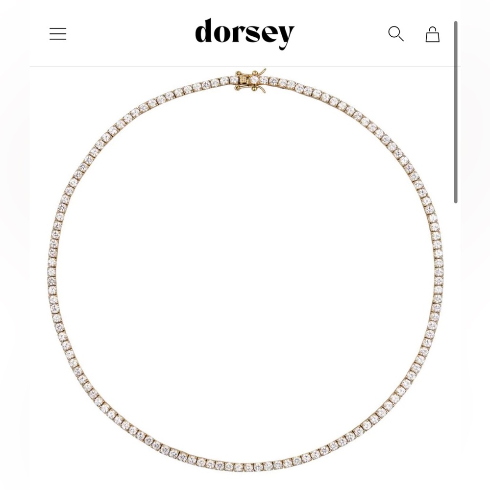 Dorsey Lab-Grown Sapphire Moss Round Cut Necklace